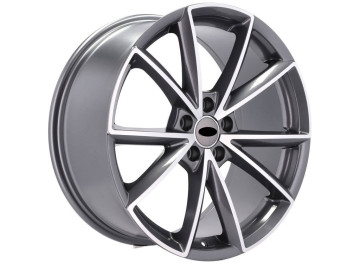 Jantes Look Audi RS4 17x7.5 5X100 ET 39 57.1  (Cinza Polido Metade Matte)