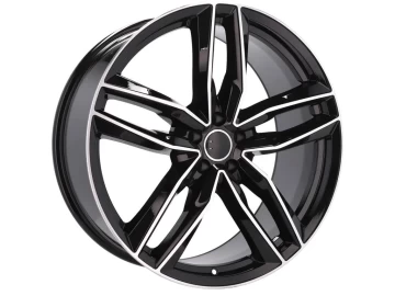 Jantes Look Audi RS6 4G C7 20x9 5X130 ET 50 71.6 (Preto Polido)