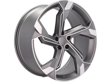 Jantes Look Audi RSQ8 20x9 5X112 ET 38 66.5 (Cinza Polido Metade Matte)