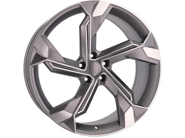 Jantes Look Audi RSQ8 20x9 5X112 ET 38 66.5 (Cinza Polido Metade Matte)