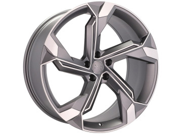Jantes Look Audi RSQ8 20x9 5X112 ET 38 66.5 (Cinza Polido Metade Matte)