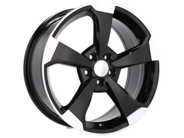 Jantes Look Audi Rotor 17x7.5 5X112 ET 40 66.5 (Preto Polido)