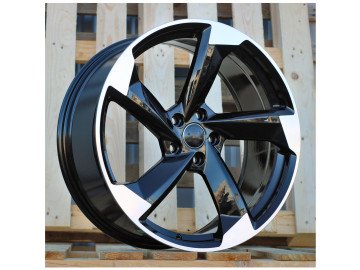 Jantes Look Audi Rotor Twister 20x8.5 5X112 ET 40 66.5 (Preto Polido)