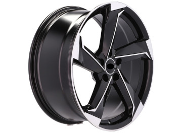 Jantes Look Audi TT RS Twist 17x7.5 5X112 ET 35 66.5 (Preto Polido)