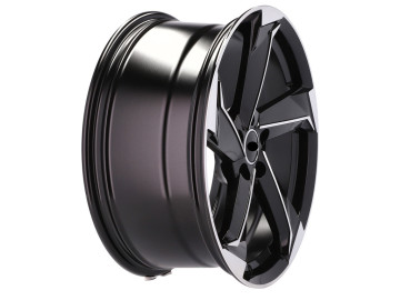 Jantes Look Audi TT RS Twist 17x7.5 5X112 ET 35 66.5 (Preto Polido)