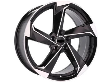 Jantes Look Audi TT RS Twist 17x7.5 5X112 ET 35 66.5 (Preto Polido)