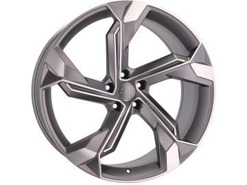 Jantes Look Audi TT RS Twist 21x9 5X112 ET 36 66.5 (Cinza Polido)