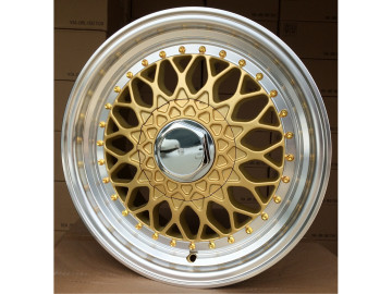 Jantes Look BBS RS 18x8 10X112/120 ET 35 72.6 (Gold + Aba Polida)