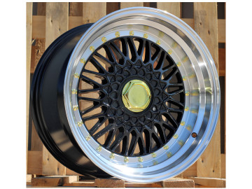 Jantes Look BBS RS 18x8 10X112/120 ET 35 72.6 (Preto + Aba Polida)