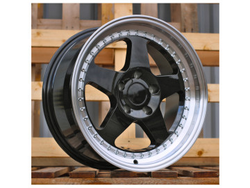 Jantes Look BMW 17x8 5X120 ET 34 72.6 (Preto + Aba Polida)