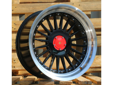 Jantes Look BMW Alpina 17x9 5X120 ET 15 74.1 (Preto + Aba Polida)