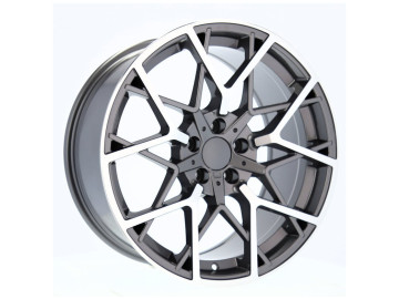 Jantes Look BMW 795M 19x8.5 5X112 ET 26 66.6 (Cinza Polido + Revestimento em Pó)