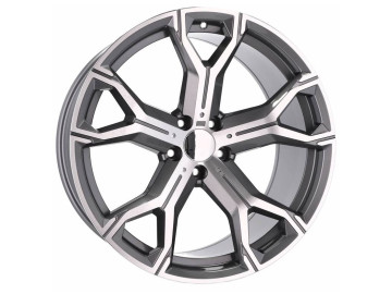 Jantes Look BMW Style 741M 22x9.5 5X112 ET 37 66.6 (Cinza Polida Metade Matte) 