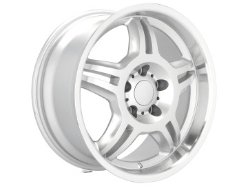 Jantes Look BMW Style 24 M3 E36 17x8 5X120 ET 35 72.6 (Prata + Aba Polida)