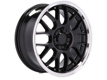 Jantes Look BMW Style BBS 17x7.5 5X120 ET 35 72.6 Preto + Aba Polida