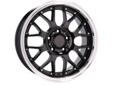 Jantes Look BMW Style BBS 17x7.5 5X120 ET 35 72.6 Preto + Aba Polida