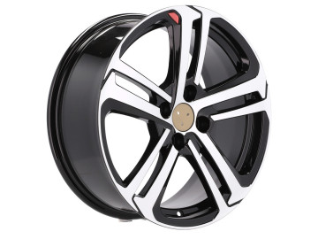 Jantes Look Peugeot 208 GTI 15x6.5 4X108 ET 25 65.1 (Preto Polido) 