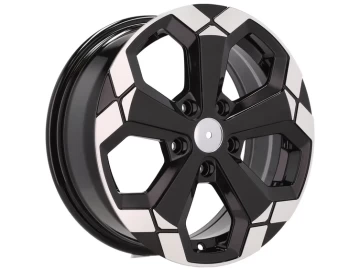 Jantes Look Dacia Duster 17x6.5 5X114.3 ET 32 66.1 (Preto Polido Metade Matte)