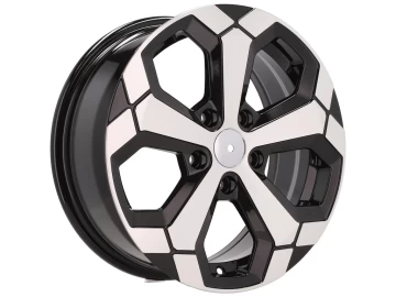 Jantes Look Dacia Duster 17x6.5 5X114.3 ET 45 66.1 (Preto Polido Metade Matte)