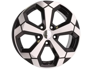Jantes Look Dacia Duster 17x6.5 5X114.3 ET 45 66.1 (Preto Polido Metade Matte)