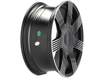 Jantes Look Fiat 500e 17x7 4X98 ET 41 58.1 (Preto Polido Metade Matte)