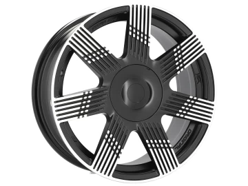 Jantes Look Fiat 500e 17x7 4X98 ET 41 58.1 (Preto Polido Metade Matte)