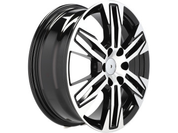 Jantes Look Ford Transit/VW Caravelle Transporter 17x6.5 6X120 ET 50 74.5 (Preto Polido) (Carga max 1200kg)
