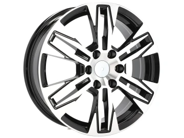 Jantes Look Ford Transit/VW Caravelle Transporter 17x6.5 6X120 ET 50 74.5 (Preto Polido) (Carga max 1200kg)