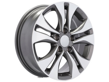 Jantes Look Honda Civic X 16x6.5 5X114.3 ET 50 64.1 (Cinza Polido)