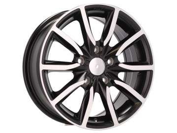 Jantes Look Honda Civic 15x6.5 5X114.3 ET 40 67.1 (Preto Polido Metade Matte)