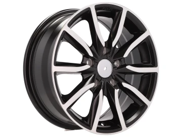 Jantes Look Honda Civic 15x6.5 5X114.3 ET 40 67.1 (Preto Polido Metade Matte)