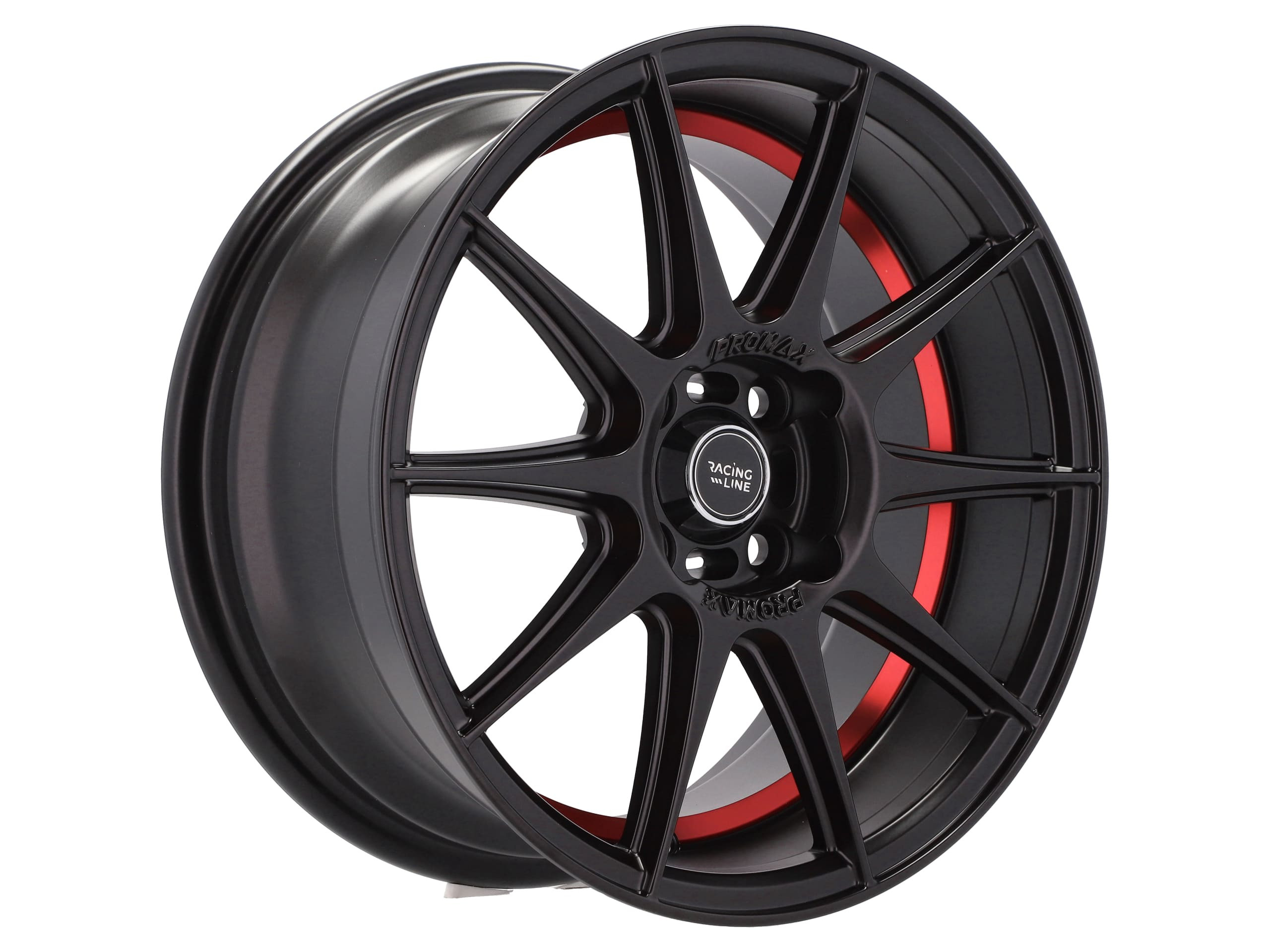 Jantes Look Honda Civic 15x7 4X100 ET 38 60.1 Preto Metade Matte + Aba Vermelha