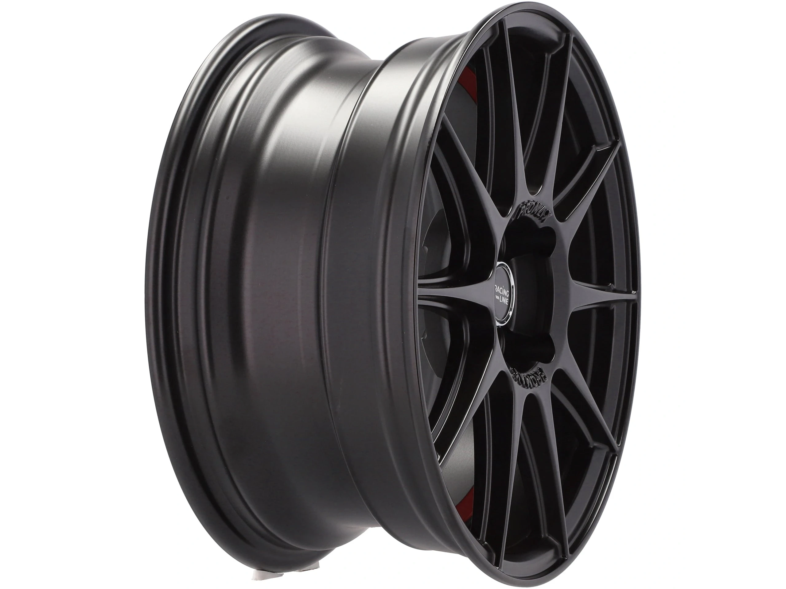 Jantes Look Honda Civic 15x7 4X100 ET 38 60.1 Preto Metade Matte + Aba Vermelha