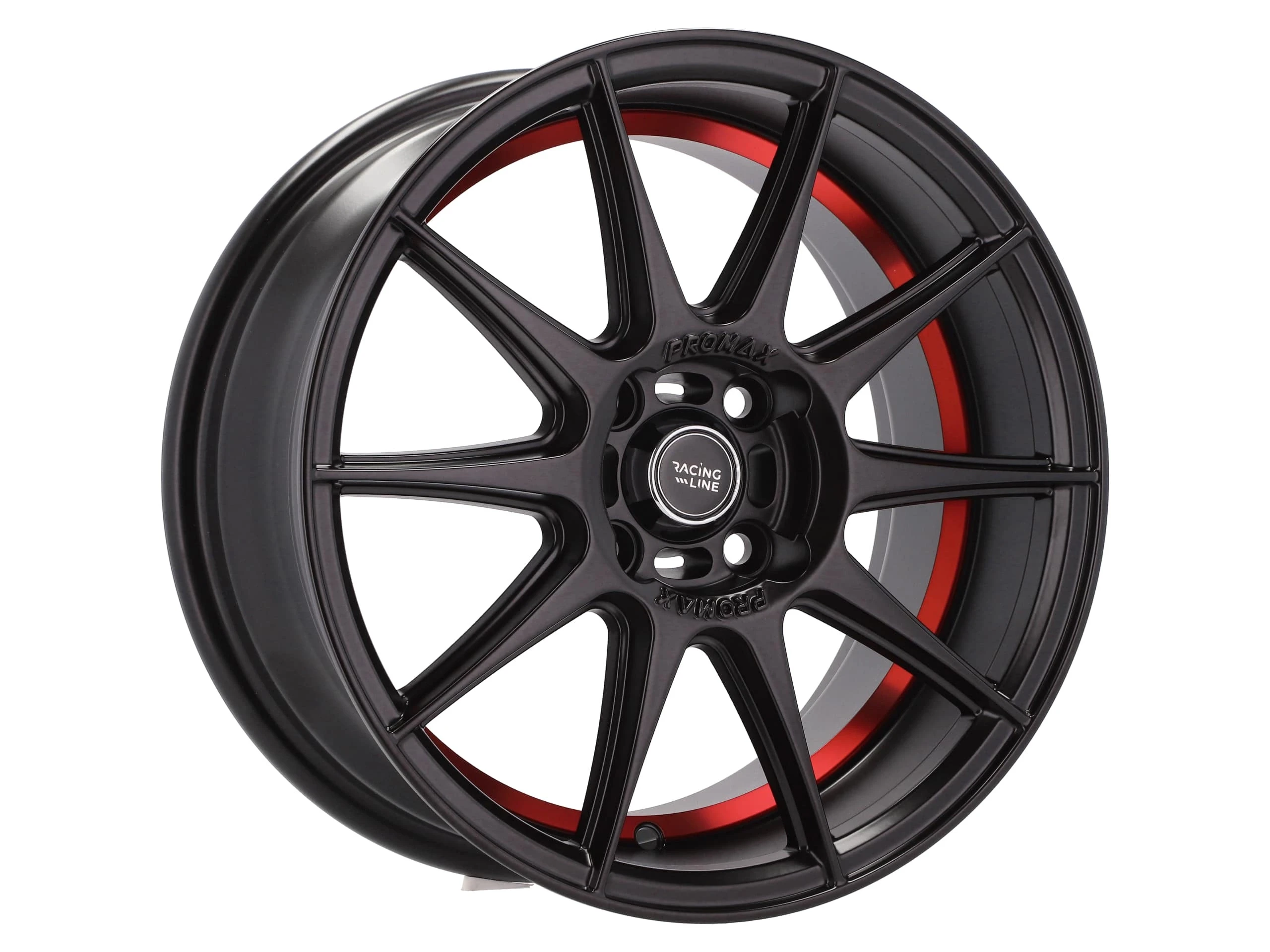 Jantes Look Honda Civic 15x7 4X100 ET 38 60.1 Preto Metade Matte + Aba Vermelha