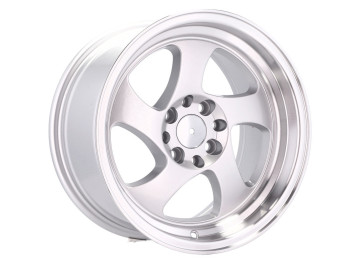 Jantes Look Japan Racing (JR15) 15x8 8X100/108 ET 20 73.1 (Prata+Aba Polida)