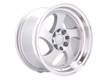 Jantes Look Japan Racing (JR15) 15x8 8X100/108 ET 20 73.1 (Prata+Aba Polida)