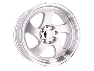 Jantes Look Japan Racing (JR15) 15x8 8X100/108 ET 20 73.1 (Prata+Aba Polida)