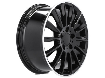 Jantes Look Mercedes Turbine 16x7 5X112 ET 45 66.6 (Preto + Aba Polida) 