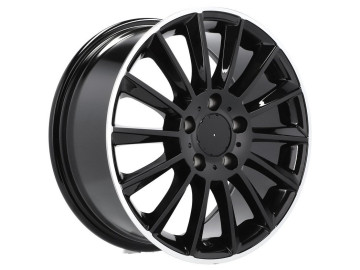 Jantes Look Mercedes Turbine 16x7 5X112 ET 45 66.6 (Preto + Aba Polida) 