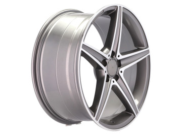 Jantes Look Mercedes AMG 5 17x7.5 5X112 ET 44 66.6 (Cinza Polido)