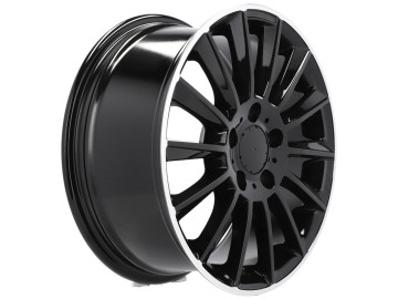 Jantes Look Mercedes Turbine 15x6 5X112 ET 44 66.6 (Preto + Aba Polida) 