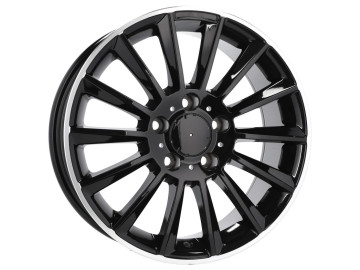 Jantes Look Mercedes Turbine 15x6 5X112 ET 44 66.6 (Preto + Aba Polida) 