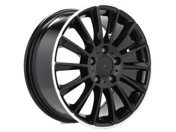 Jantes Look Mercedes Turbine 15x6 5X112 ET 44 66.6 (Preto + Aba Polida) 