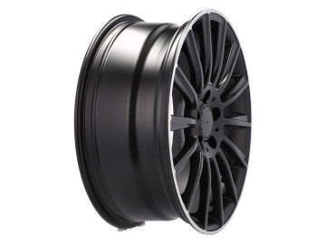 Jantes Look Mercedes Turbine 18x7.5 5X112 ET 44 66.6 (Preto Metade Matte + Aba Polida)