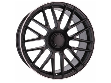 Jantes Look Mercedes CLS63 AMG C218 18x8 5X112 ET 45 66.6 (Preto Metade Matte + Aba Polida) 