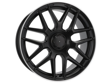 Jantes Look Mercedes CLS63 AMG C218 18x8 5X112 ET 45 66.6 (Preto Metade Matte + Aba Polida) 