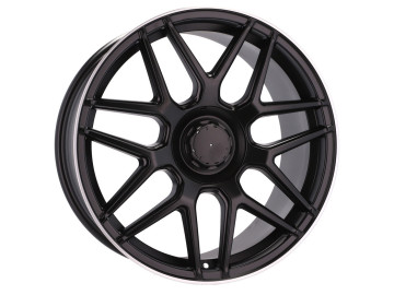 Jantes Look Mercedes E63s 19x8 5X112 ET 38 66.6 (Preto Metade Matte + Aba Polida)