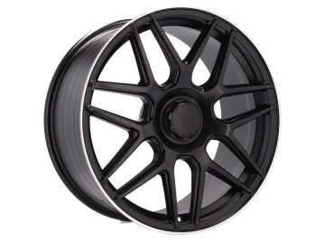 Jantes Look Mercedes E63s 20x8 5X112 ET 30 66.6 (Preto Metade Matte + Aba Polido)