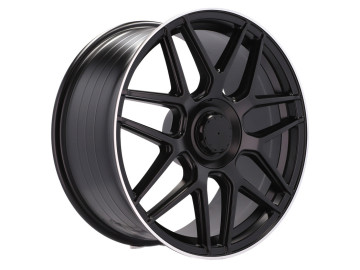 Jantes Look Mercedes E63s 20x8 5X112 ET 30 66.6 (Preto Metade Matte + Aba Polido)