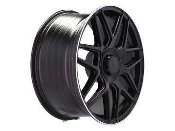 Jantes Look Mercedes E63s 20x8.5 5X112 ET 36 66.6 (Preto Metade Matte + Aba Polida)